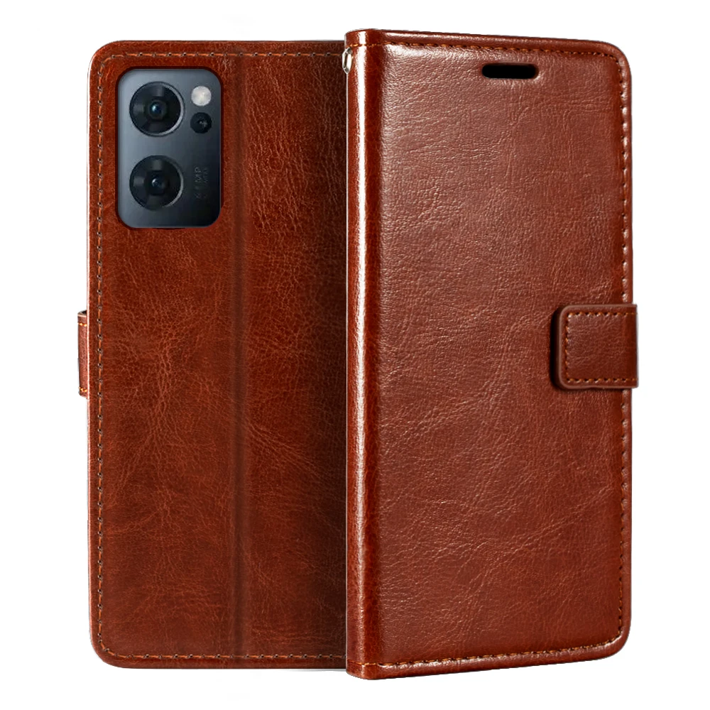 

Case For OPPO Reno 7 CPH2371 Wallet Premium PU Leather Magnetic Case Cover With Card Holder And Kickstand For OPPO Reno 7 India