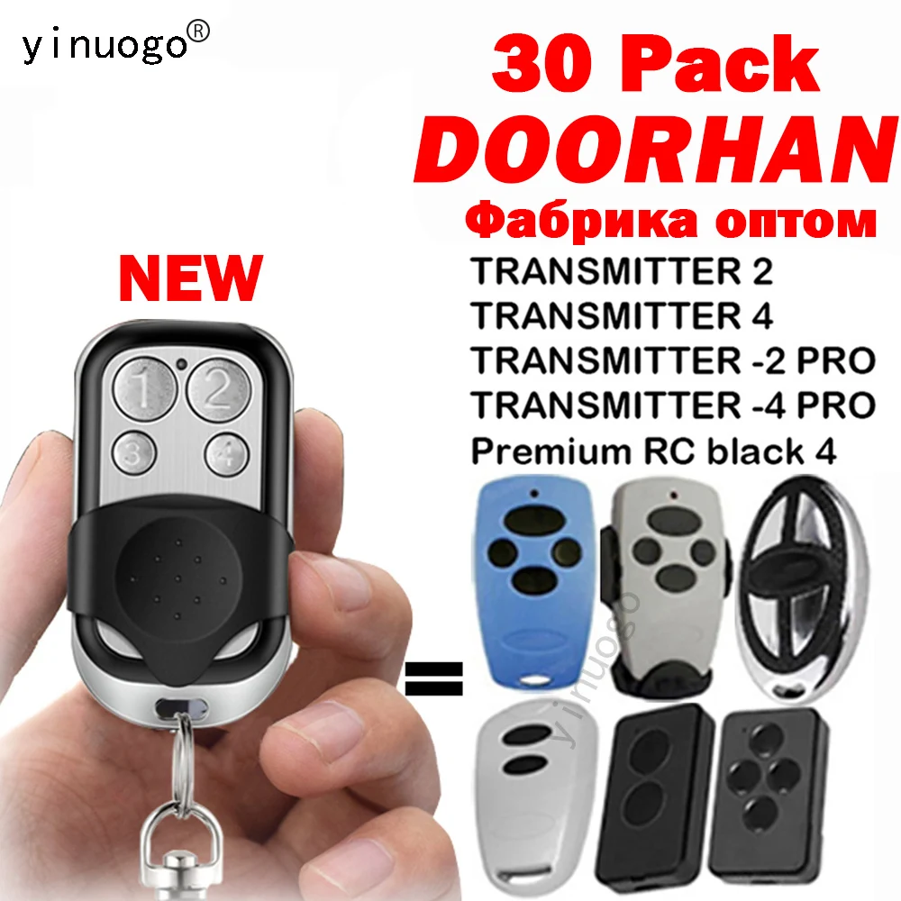 

30 PCS DOORHAN TRANSMITTER 2 4 -2 PRO -4 PRO Barrier Remote Control 433 MHz Doorhan Remote Control Gate Keychain For Garage Door