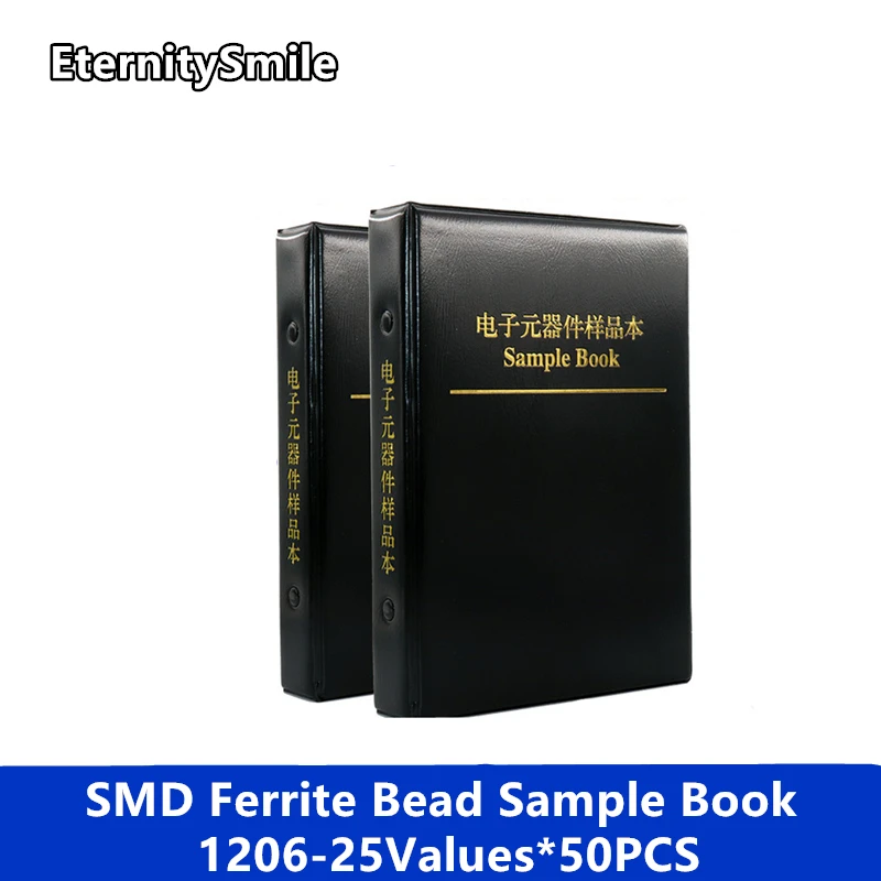 

Ferrite Bead Sample Book 1206 25values X 50pcs SMD magnetic Laminated sheet magnetic beads sample book Sample Kit