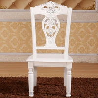 european style leather dining chair american style all solid wood carved book chair restaurant study backrest leisure white upsc