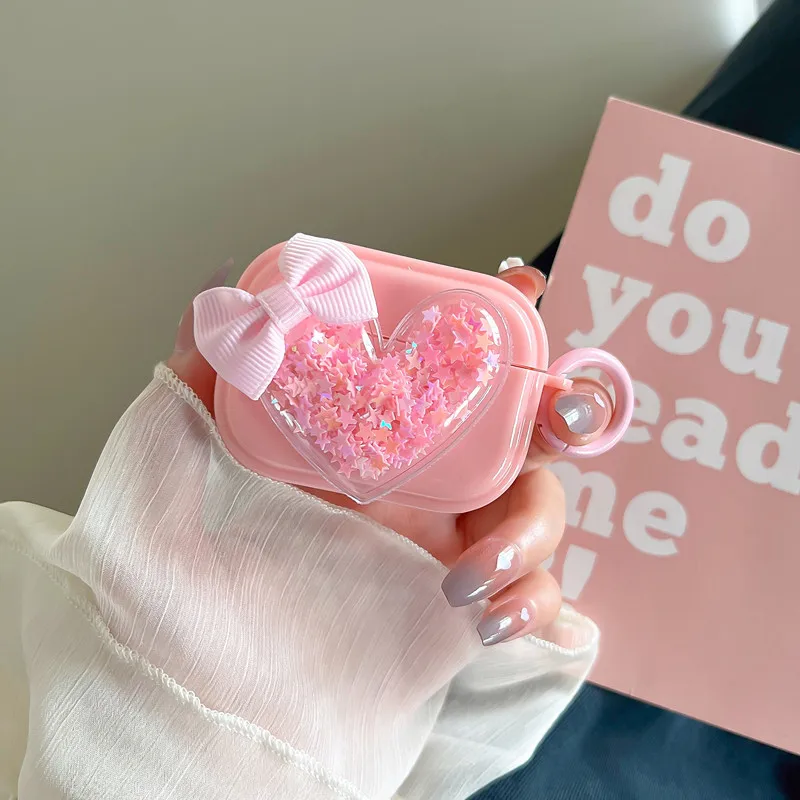 

Симпатичные блестящие звезды INS любовь сердца AirPods 1 2 3 Pro чехол Bluetooth Наушники Аксессуары Airpod Чехол Air Pods чехол для девочки