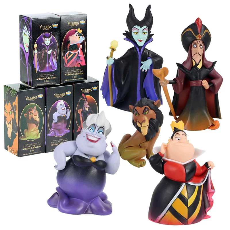 

Disney Ursula Witch 5pcs/set Anime Action Figures Lion King Maleficent Aladdin Genie Jafar The Little Mermaid Dolls Gift Toys