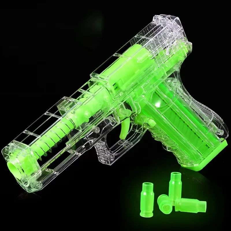 Детский игрушечный пистолет светящаяся мягкая пуля имитация мальчика девочки