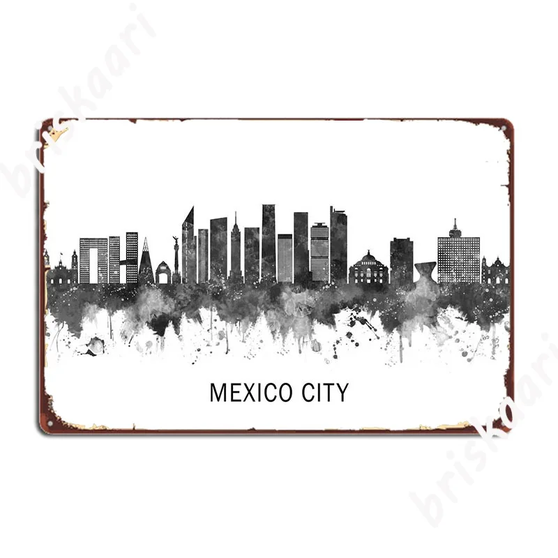 

Mexico City Mexico Skyline Metal Plaque Poster Club Party Garage Club Create Plaques Tin Sign Poster