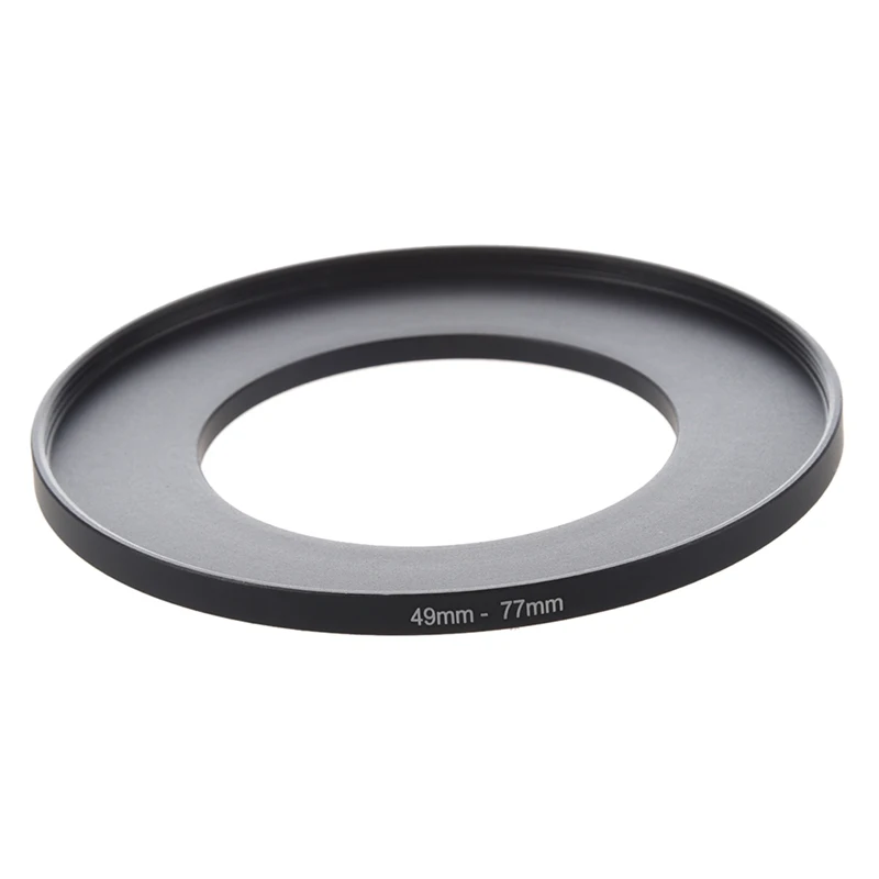 

Camera Lens Filter Step Up Ring 49mm-77mm Adapter Black