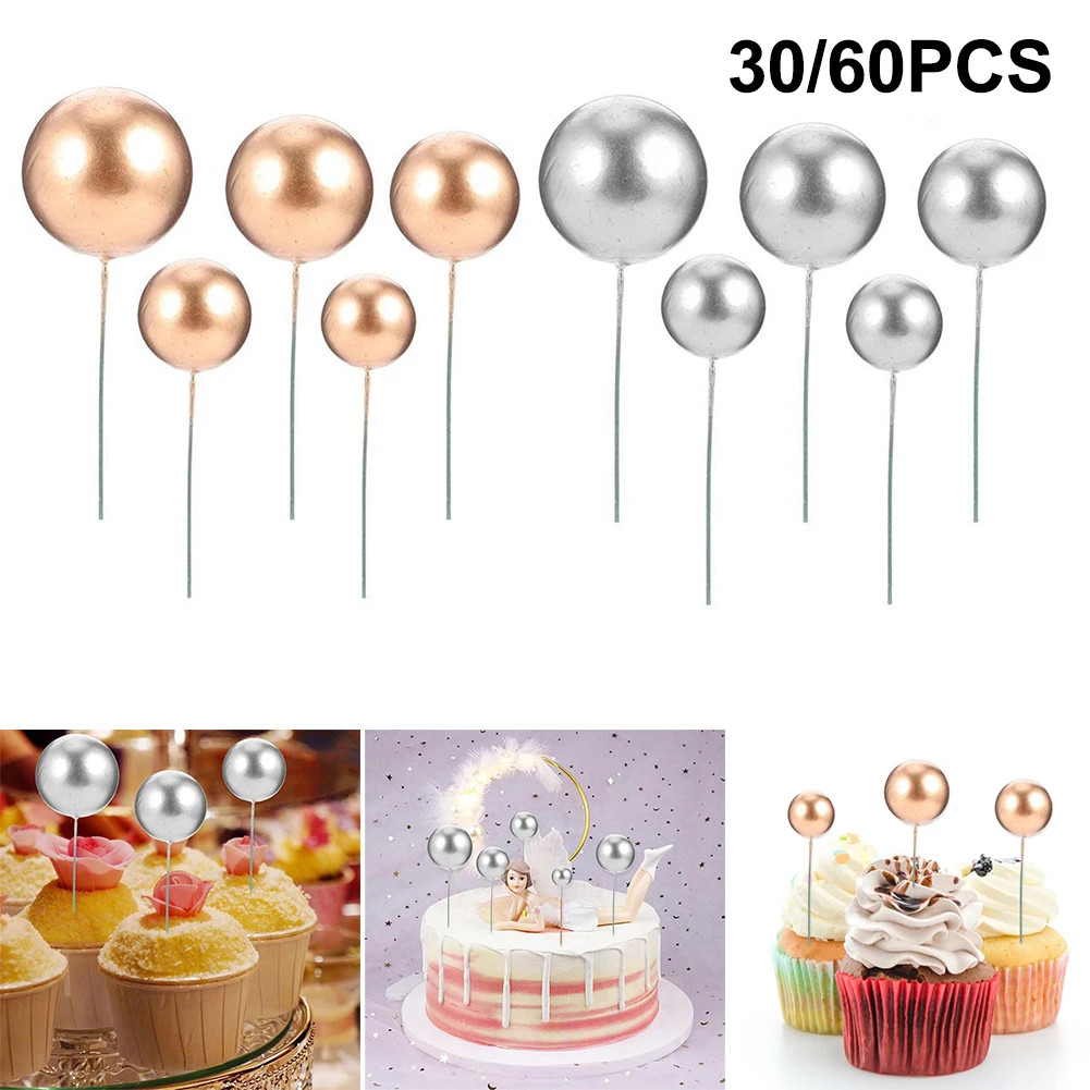 

20x Lovely Ball Cake Topper Birthday Party Baby Shower Wedding Party Xmas Ball Decor Christmas Ball Cake Topper Decor Supplies