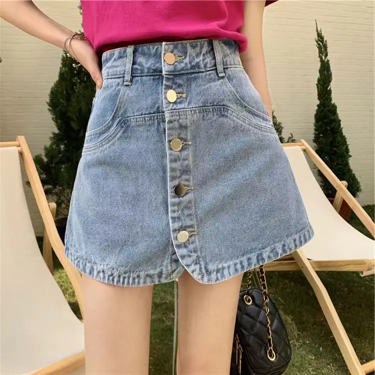 New Casual High Waist Denim Shorts Women Summer Pocket Tassel Hole Ripped Jeans Female Femme Short Pants N37