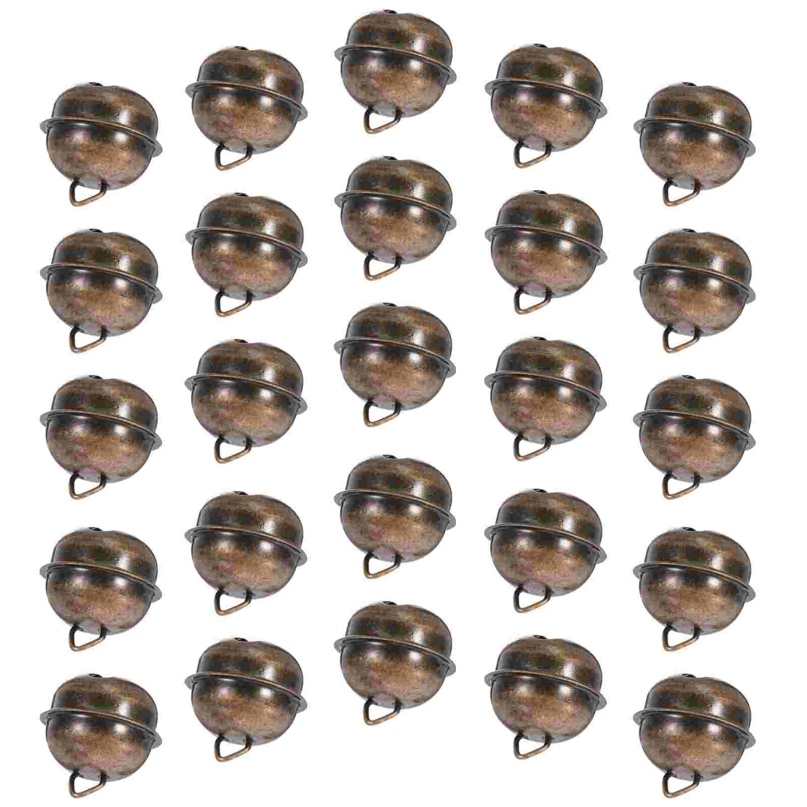 

60Pcs Christmas Bronze Bells Pendants Key Chain Hanging Xmas Bell Ornaments