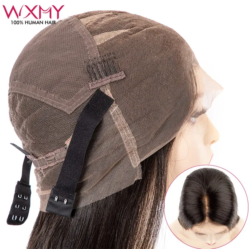 Длинный прямой женский парик на сетке с естественной линией волос плотность 150%