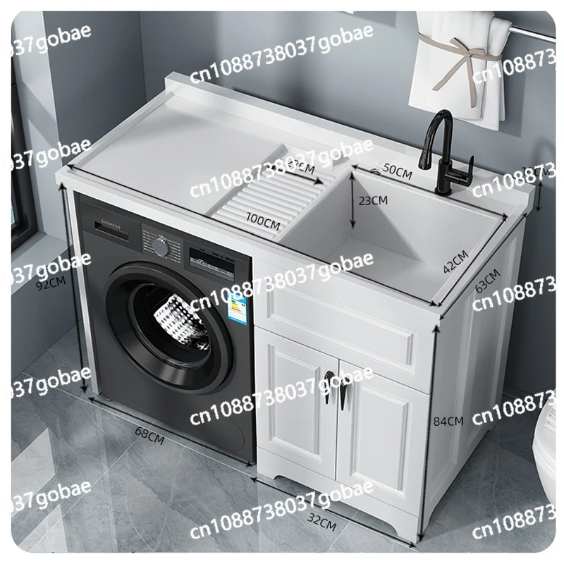 CX Нефритовый балконный шкаф для стирки стиральной машины ванна цельный с доской