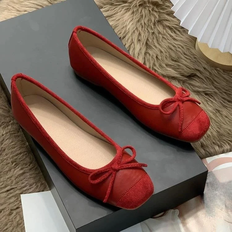 Популярные ~ Женские балетки с маленьким лифтом в стиле пэчворк круглым носком и