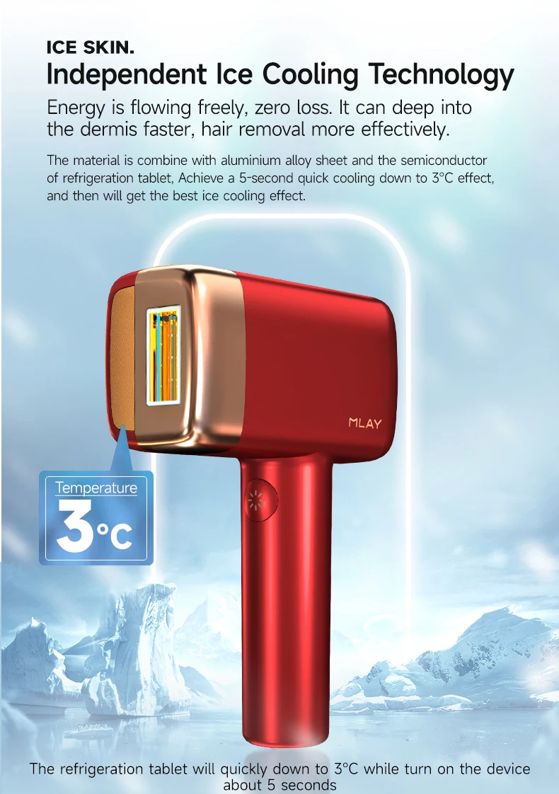 MLAY 2022 NEW Arrvial T14 IPL Hair Removal Device Fast Shoting High Energy With Replacable Lamp For 500000 Shots enlarge