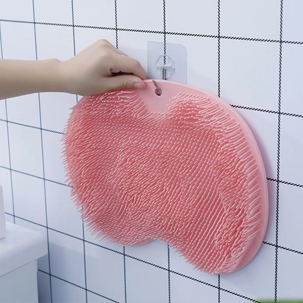 

Massage Pad Shower Foot Massage Mat Scrub Back Bath Brush Silicone With Suction Cup Bathroom Anti-Slip Scrub Pad Clean Dead Skin