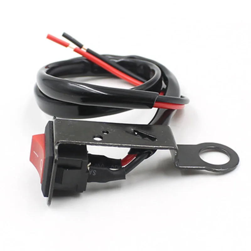 

DC12V-24V Motorcycle Switch Copper Electric cars Black Headlight Handlebar