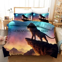 animal bedding set lion duvet covers with pillowcases cool design bed linen king queen size luxury comforter bedding sets