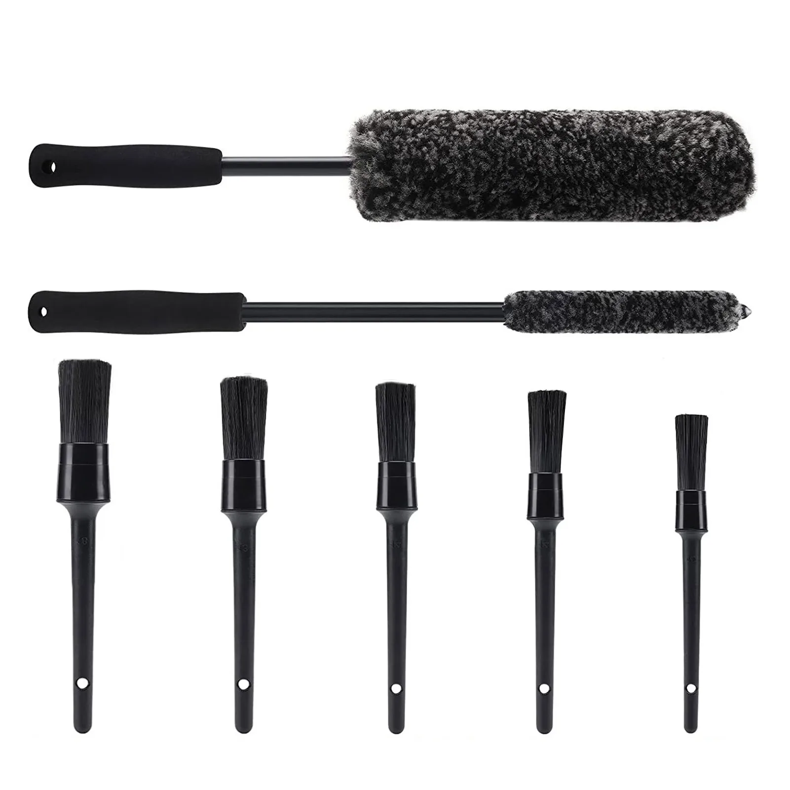

7 Pcs Wheel Brushes For Cleaning Wheels Car Detailing Rim Brush Kit Car Rim Cleaning Brush Kit Car Wheel & Tire Brush