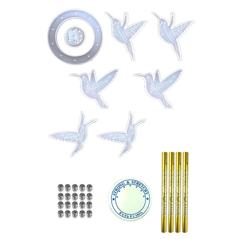 

Силиконовая форма для птичьих колокольчиков, набор для самостоятельного изготовления музыкальных колокольчиков, украшения для дома, сада, ...