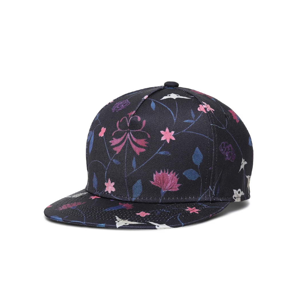 

2022 Women Hip Hop Cap Fashion Design Flowers 3D Printing Lady Hat