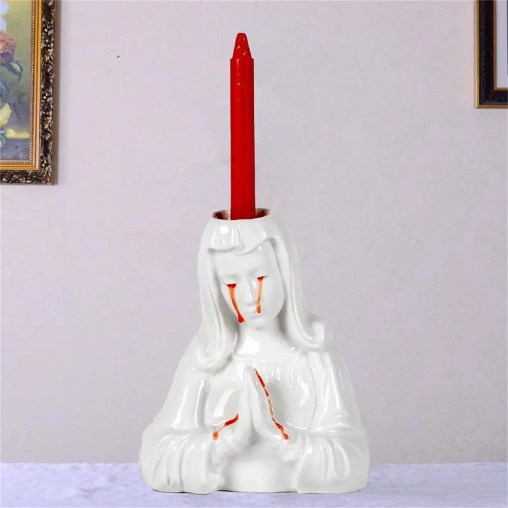 Horror Halloween Decoration Bleed Artistic Candlestick Home Resin Candle Base Home Decor