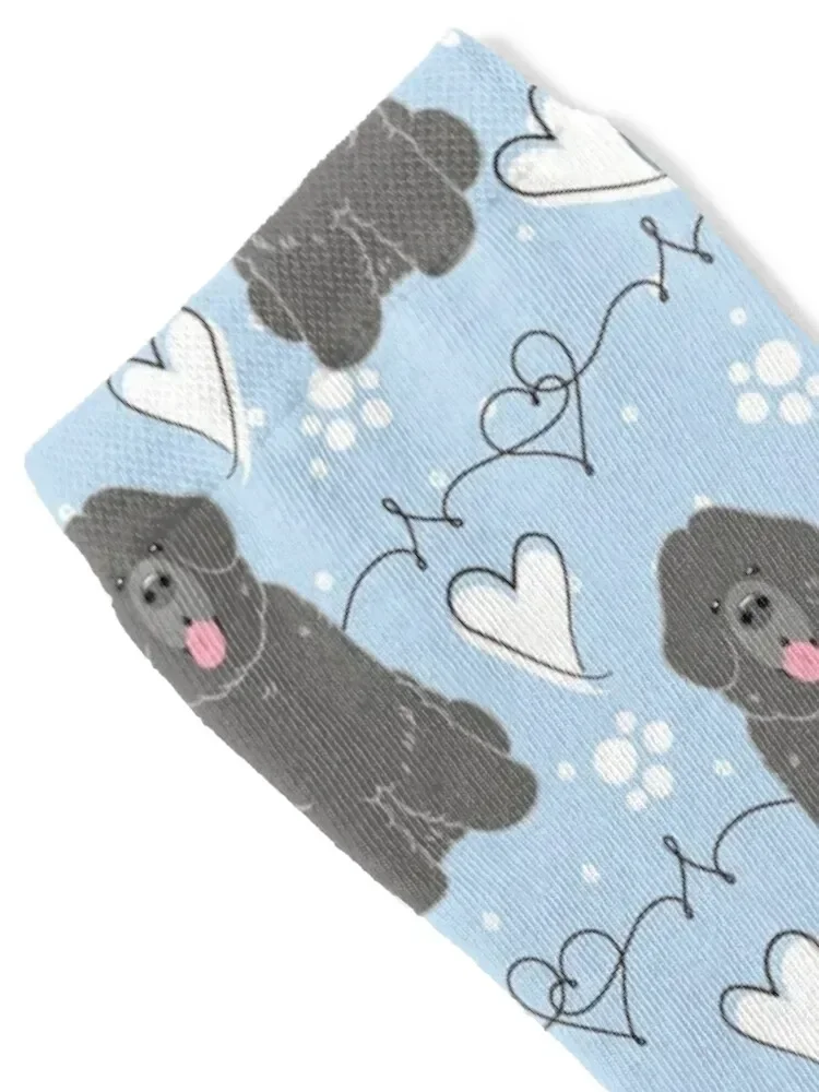 Серые носки для собак LOVE Newfie Newfoundland спортивные мужские бега женские