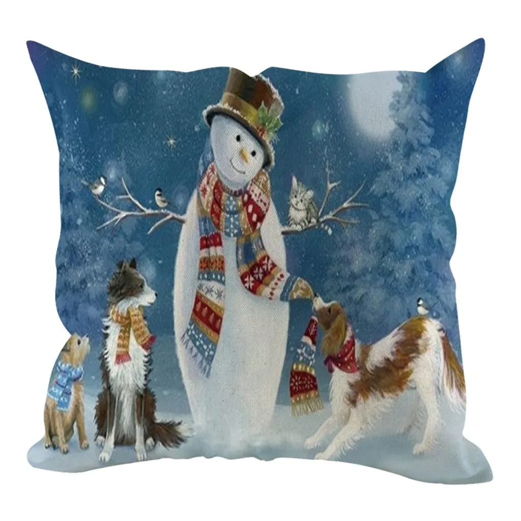 

Christmas Pillow Cover Pillowcases Decorative Sofa Cushion Cover Home Decoration