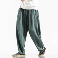 harajuku style men loose ankle length trousers streetwear male casual pants large size 5xl new mens solid color harem pants