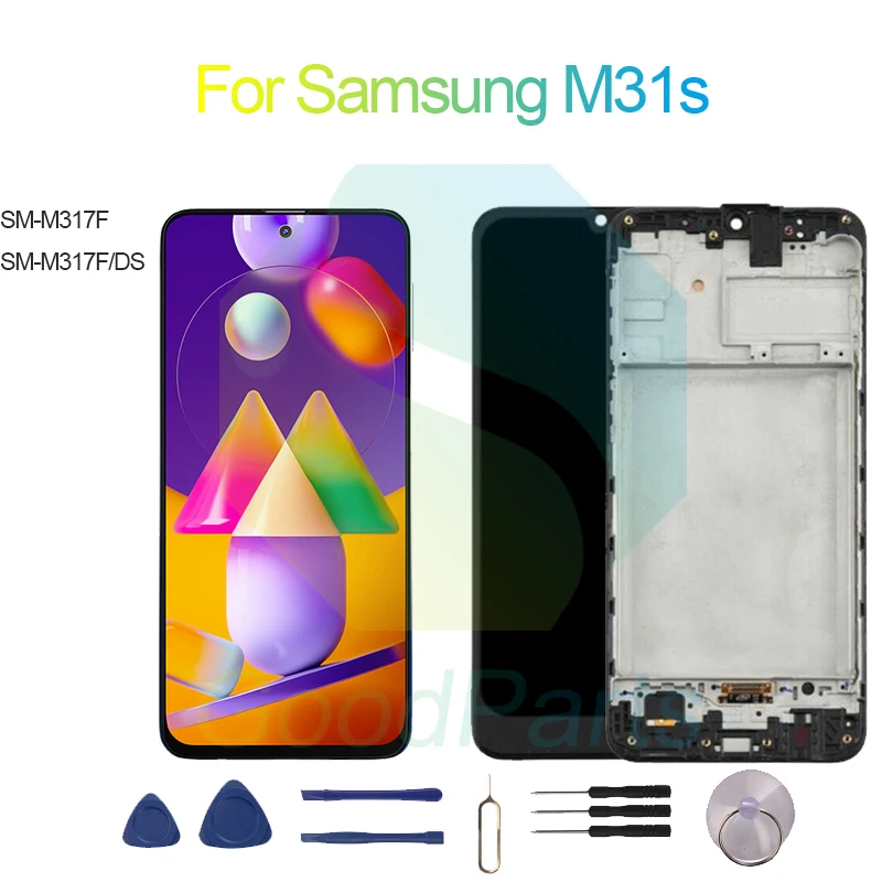 Сменный ЖК-дисплей 2408*1080 Для Samsung M31s, экран для Samsung M31s, сенсорный дигитайзер в сборе