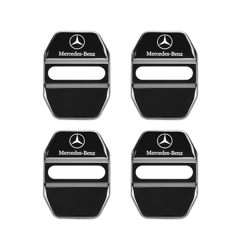 

Для Mercedes W221 W222 W204 W205 W211 W212 W213 GLC GLE GLA Автомобильный дверной замок из нержавеющей стали, защитная крышка, внутренняя наклейка