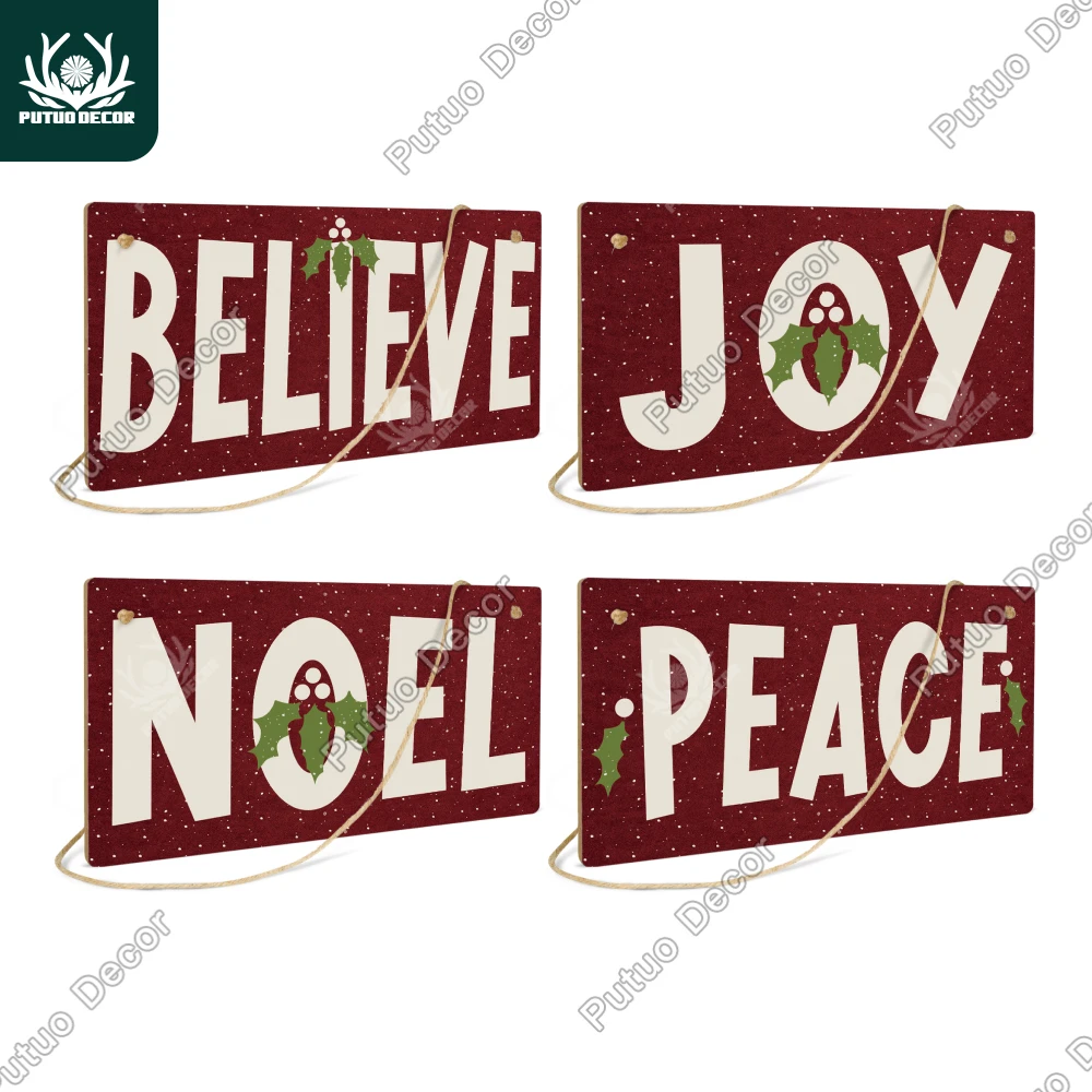 Декоративный деревянный знак Putuo Счастливого Рождества подарок для матери