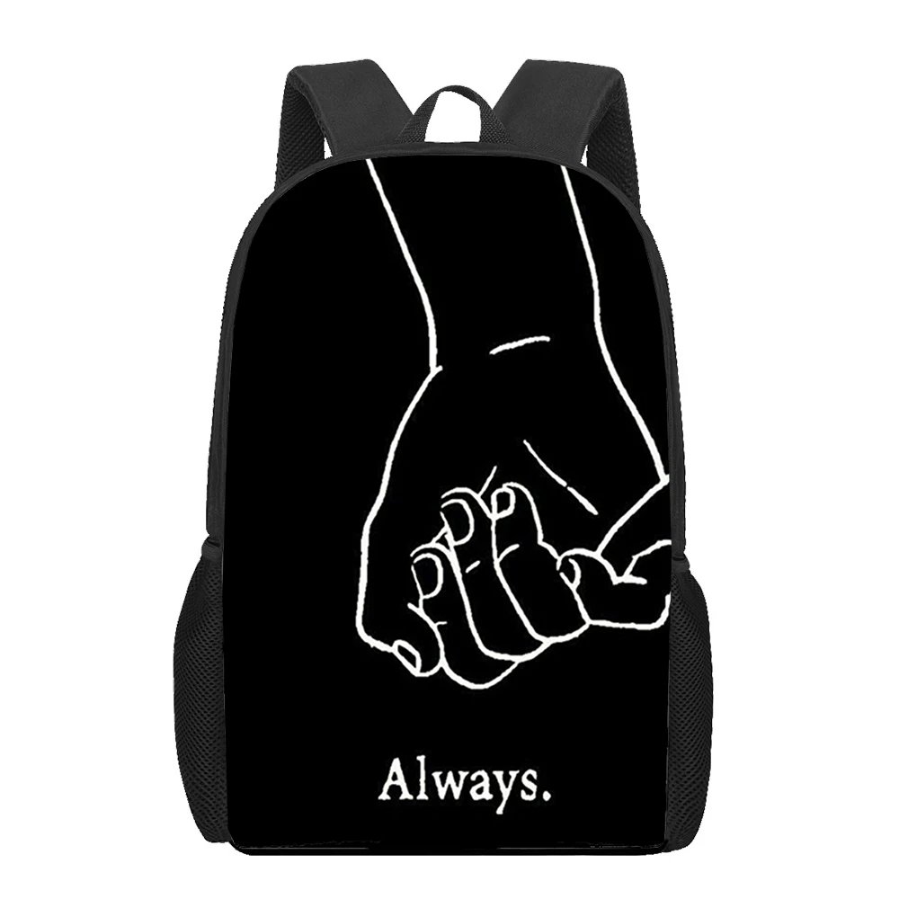 

Bff Best Friends Forever Couples 3D Printing Children School Bags Kids Backpack For Girls Boys Student Book Bags Schoolbags