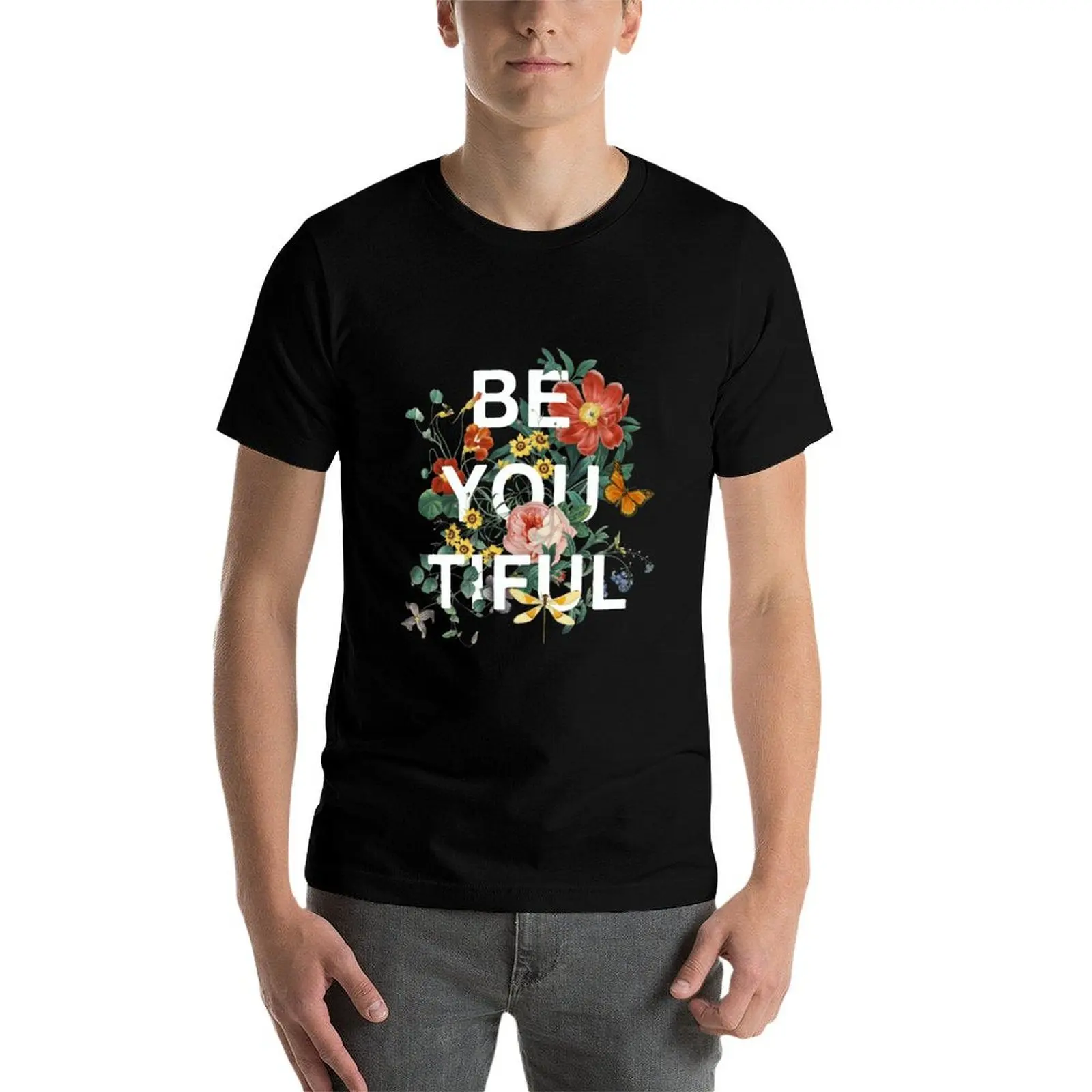 Фото Футболка Be You Tiful, простая повседневная футболка с короткими рукавами №3