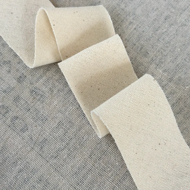 Лента из натурального хлопка 3 см 50 метров