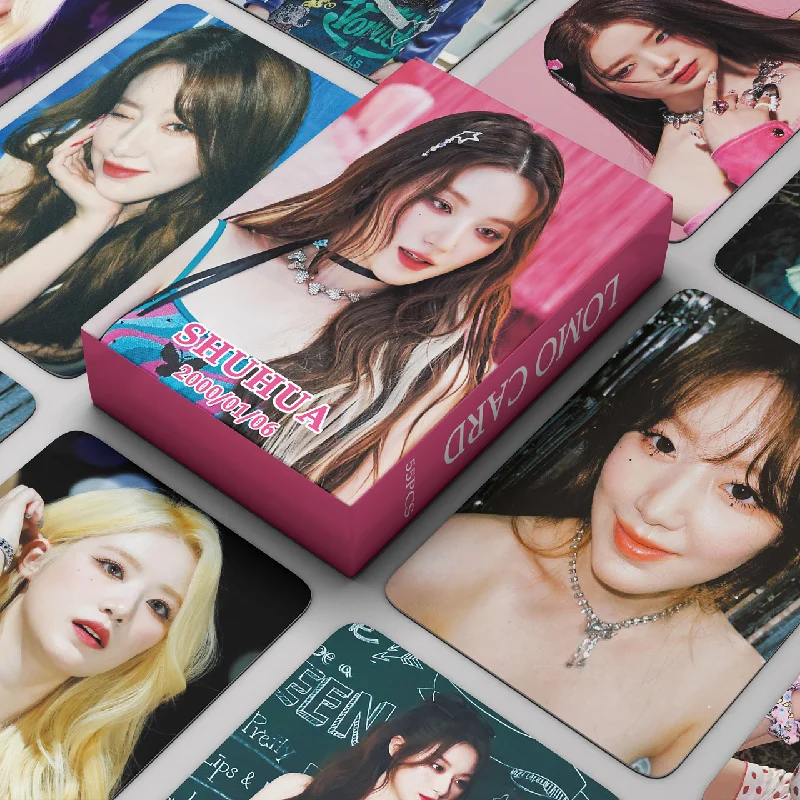 

55pcs/set KPOP (G) I-DLE NEW Album I Feel Lomo Card Small Card GIDLE SHUHUA HD Printed Photo Card Fans Collection Gift