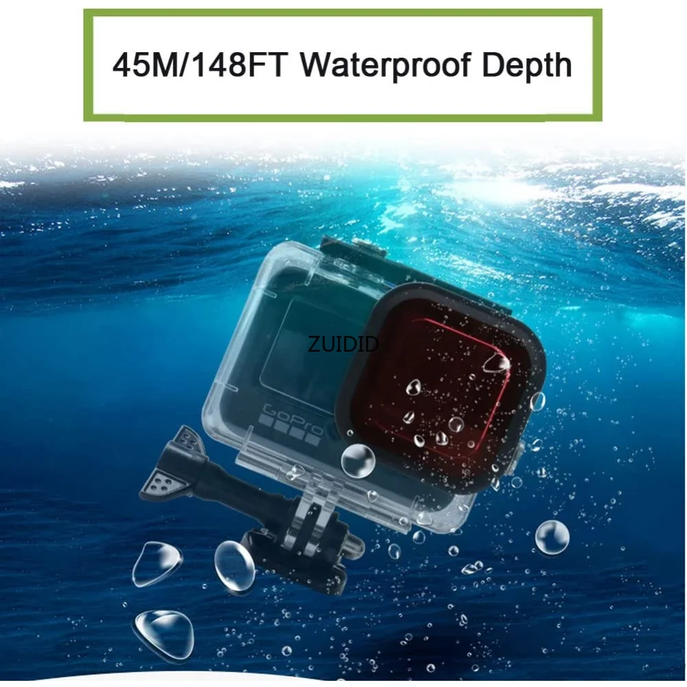 ZUIDID 45M Waterproof Case For GoPro Hero 11/10/9 Underwater Diving Housing Cover With Dive Filter Action Camera Accessories enlarge