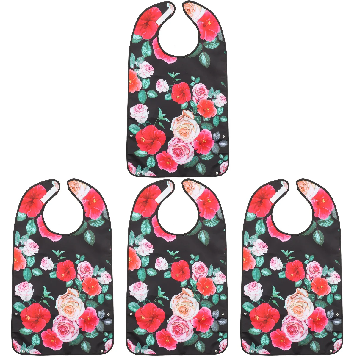 

4x Resistant Daily Use Washable Reusable Delicate Dinner Bib Clothing Protector for Home Dinner