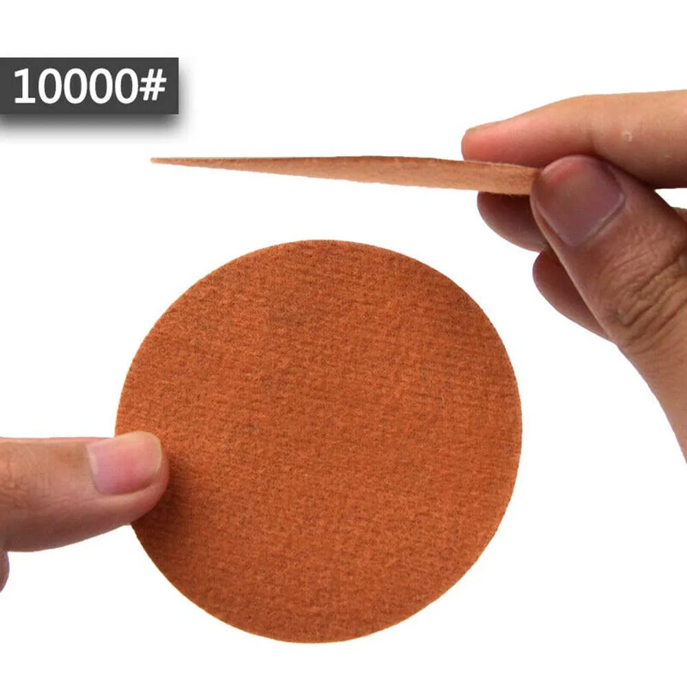 50Pcs 3inch Wet Or Dry Sandpaper Hook And Loop Silicon Carbide Sanding Discs Back Flocking Sandpaper Disc Water Sandpaper