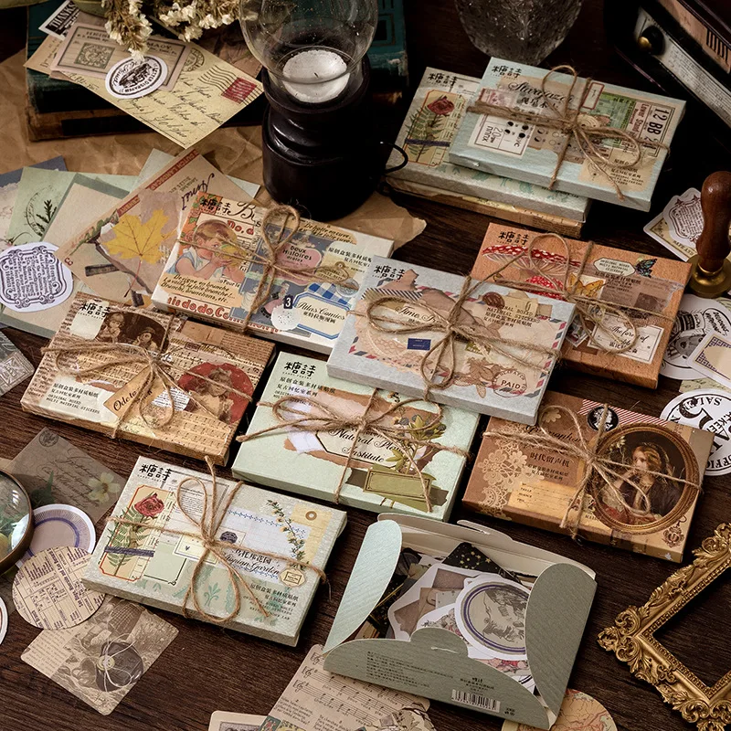 

10Pcs/bag Vintage Butterfly Card Paper Creative Plant Flower Decoration DIY Hand Account Material Card Paper DIY Craft Paper