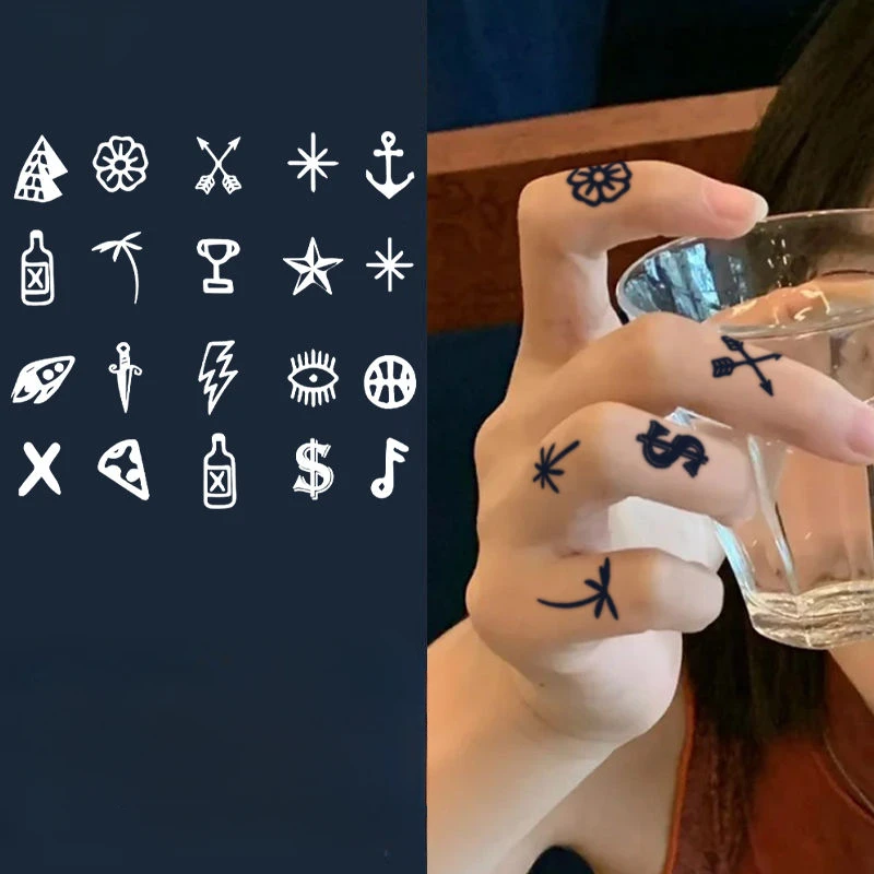 Искусственная татуировка для женщин и мужчин водостойкая временная на палец