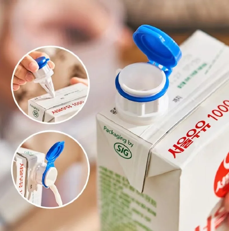 

Box Milk Drink Diverter With Lid Anti-spill Sealing Fresh-keeping Creative Drink Extension Mouth Drainer Kitchen Accessory Tools