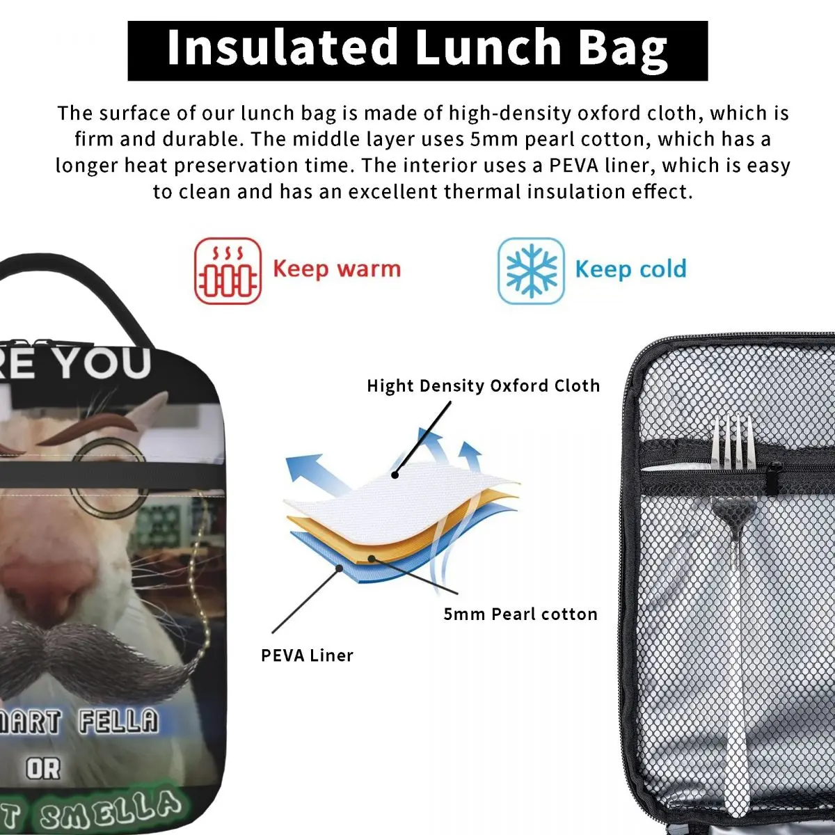 Забавная изолированная сумка для обеда с изображением смарт-кошелька или