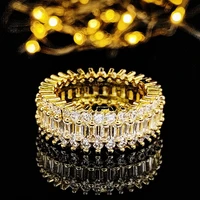 2022 new luxury round princess eternity band ring for women anniversary gift jewelry wholesale r6441