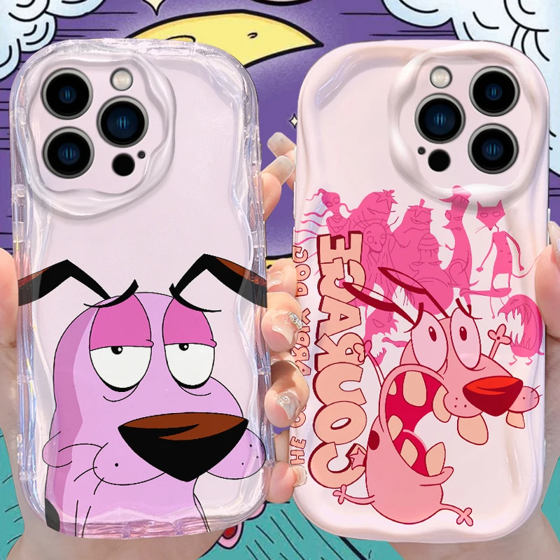 Чехол Courage The Cowardly Dog для iPhone 16 15 14 Pro Max 13 12 Mini 11 XS X XR 8 7 Plus SE 2022 2020 мягкий силиконовый