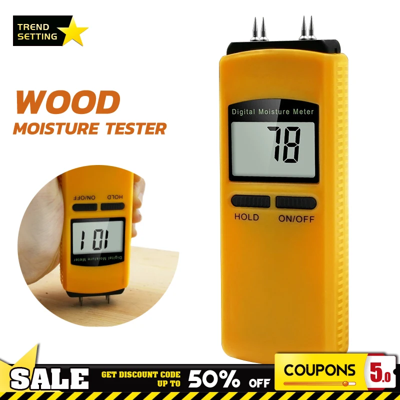 

10-40% Digital Wood Moisture Meter Paper Humidity Tester Tools Hygrometer Timber Damp Detector LCD Display Measuring Tool