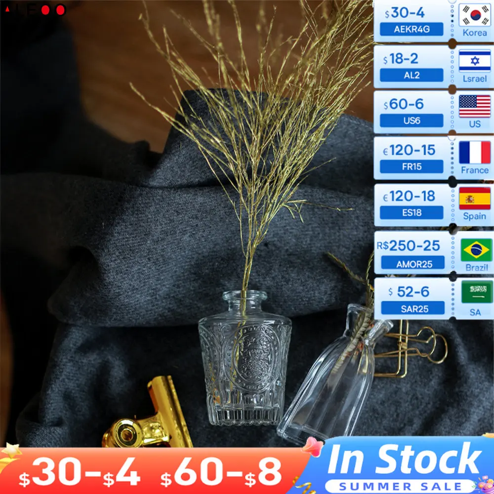 

Скандинавская Европейская стеклянная банка для хранения, нордическая прозрачная настольная бутылка для хранения, органайзер для цветочной вазы, декоративный контейнер