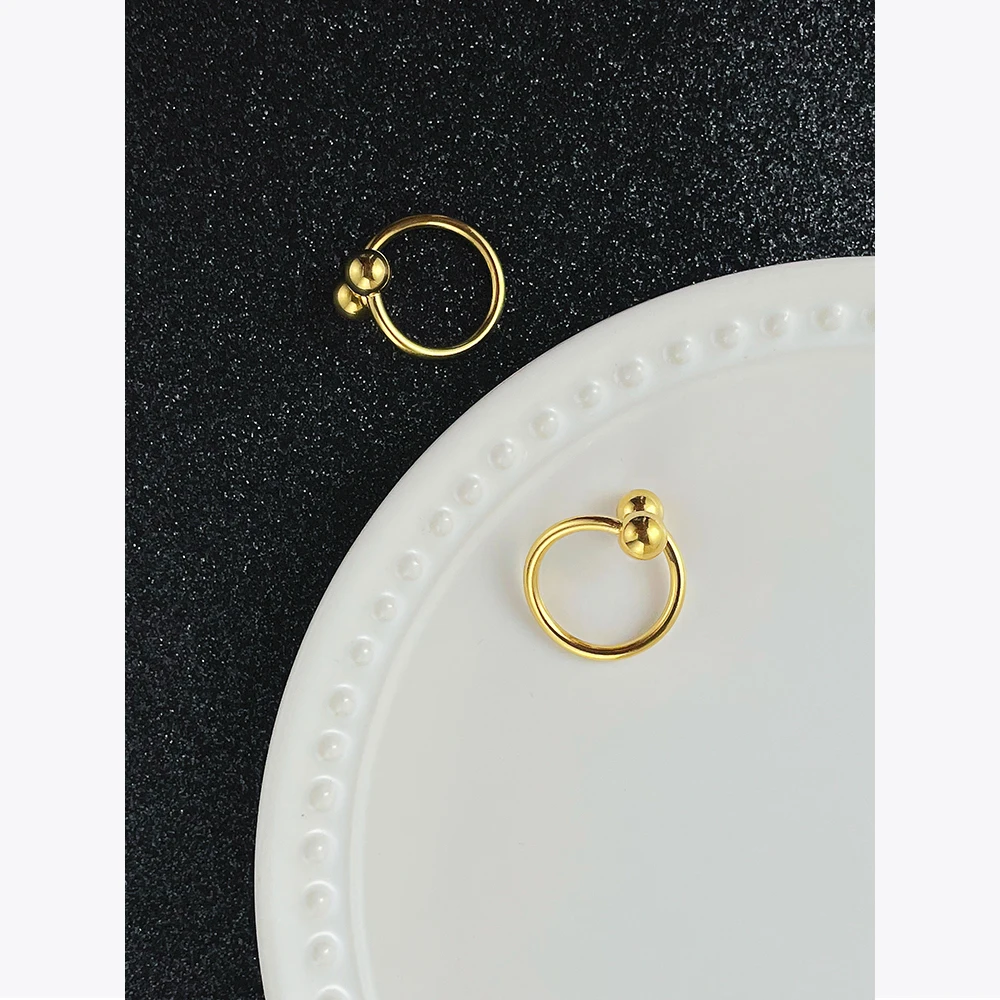 Серьги-клипсы с шариками ENFASHION золотого цвета серьги-клипсы модные ювелирные