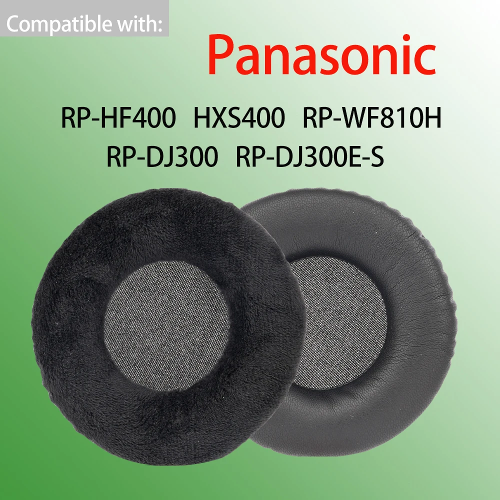 Фото Велюровые кожаные подушечки из пенопласта для наушников Panasonic RP-HF400 HXS400 DJ300 ES WF810H, сменные амбушюры, чехлы для гарнитуры №1