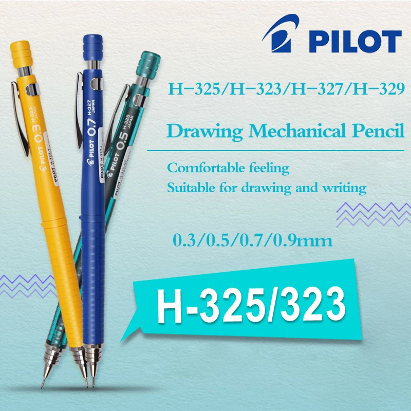 

1Pcs PILOT Mechanical Pencil H-323/325/327/329 Low Center of Gravity Drawing Pencil 0.3/0.5/0.7/0.9mm Writing Special Stationery