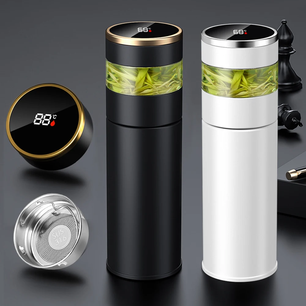 Bottle Led Temperature Display 316 Stainless Steel Thermos For Tea Vacuum Insulated Water Bottle Tumbler