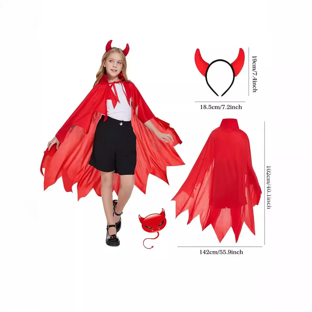 Capa de Diablo rojo para mujer disfraz Anime Halloween унисекс