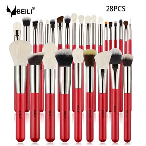 Набор профессиональных кистей для макияжа BEILI 2829 шт., натуральная пудра для волос, основа для макияжа, румяна, тени для век, подводка для бровей, Кисть для макияжа, инструмент